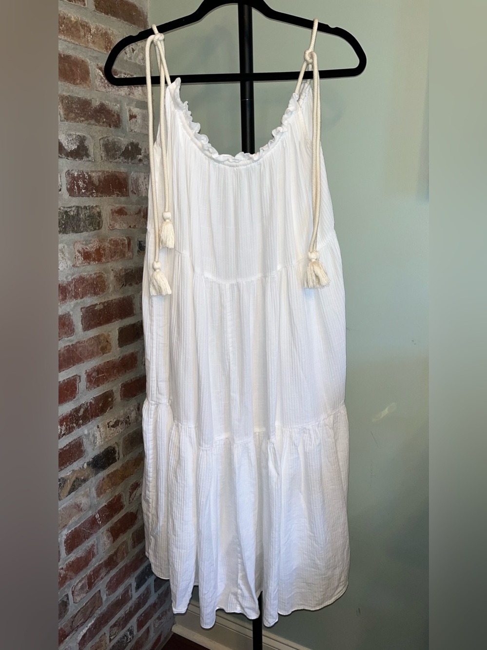 J.Crew Tiered Rope-Tie Sundress in white | size XXS-XS - Picture 2 of 9